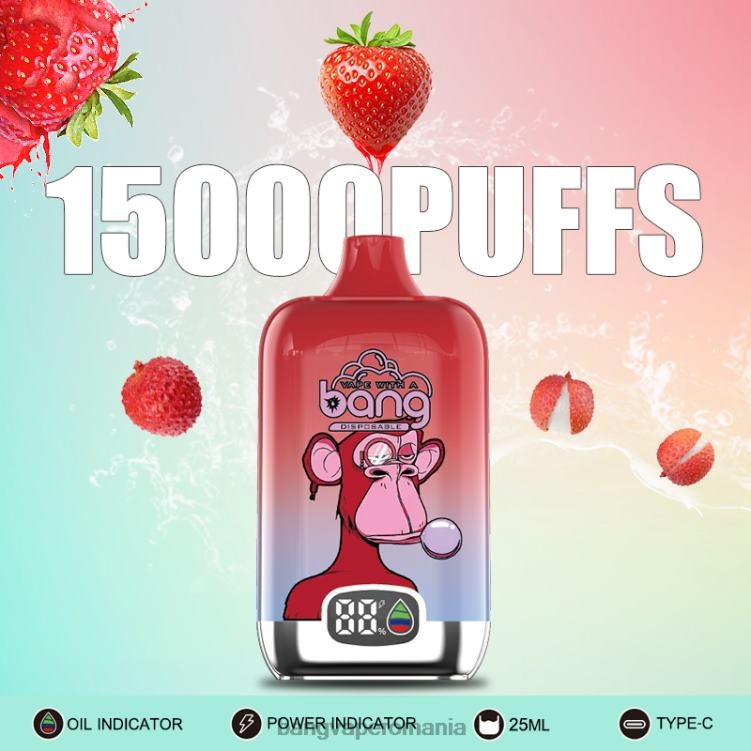 Bape Vape Romania - Bang Vape Digital Smart Screen 15000 pufuri 25ml de unică folosință 0JDXV11