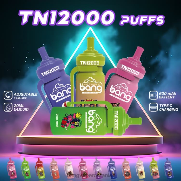 Bang disposable vape review - Bang Vape TN12000 pastă cu bobină de plasă de unică folosință 0JDXV5