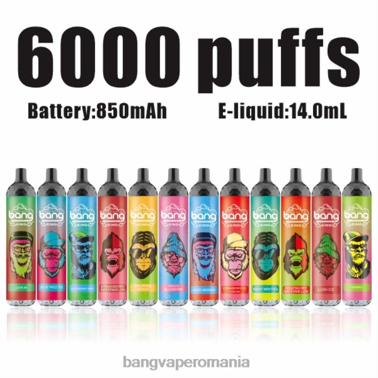 Vape Gang flavors - Bang Vape King 6000 pufuri 5% nic reîncărcabil tip-c de unică folosință 0JDXV8