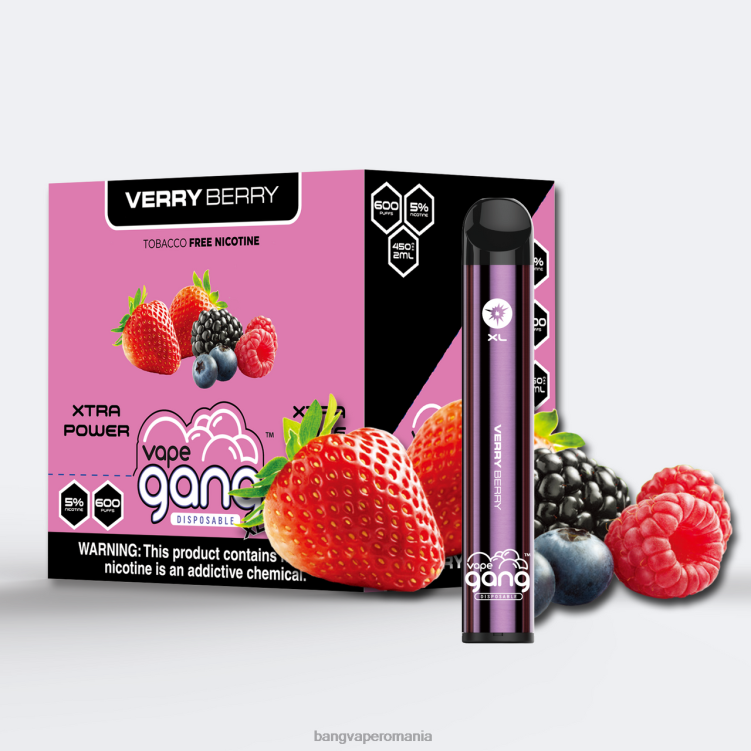 Vape Gang shop - Vape Gang XL Vape de unică folosință 600 pufuri (cutie cu 10) foarte boabe 0JDXV69